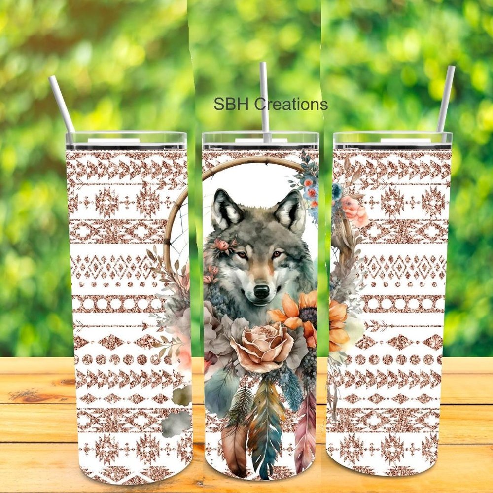 Wolf Dream Catcher Tumbler